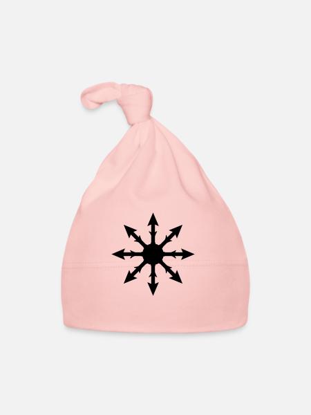chaos symbol - Bonnet bio Bébé - rose - Devant