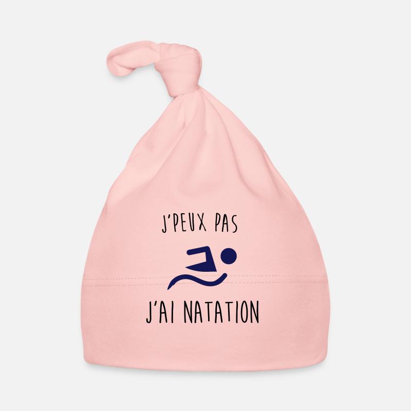 j'peux pas j'ai natation - Bonnet bio Bébé - rose