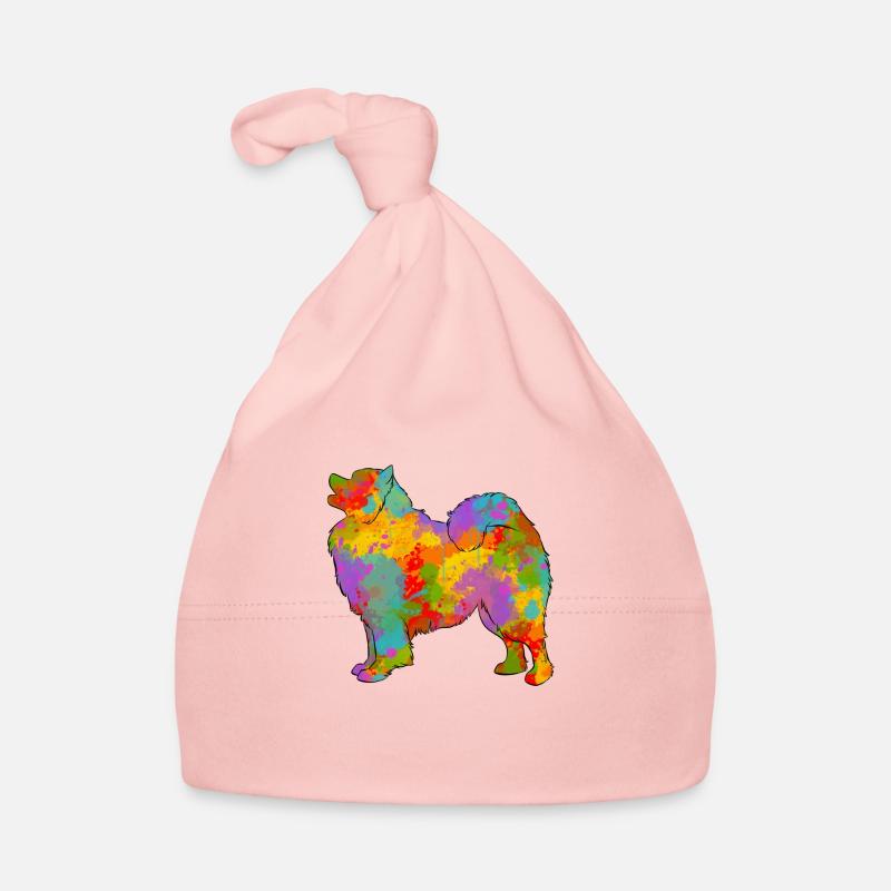Samoyede Multicolore - Bonnet bio Bébé - rose