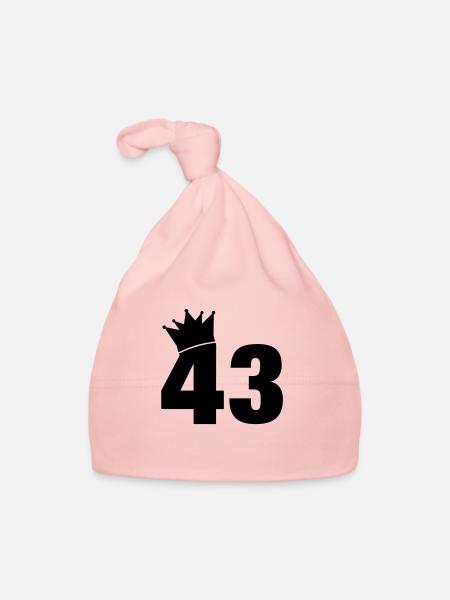 43_krone_f1 - Baby Bio-Mütze - Rosa - Vorne