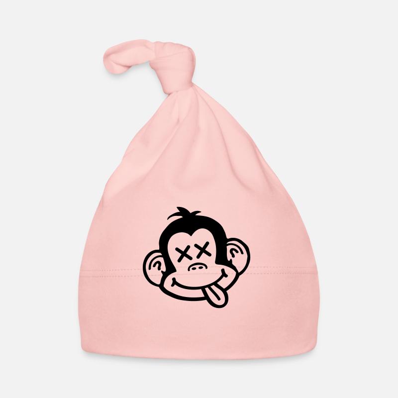 affe_crazy_smiley_aq1 Organic Baby Cap