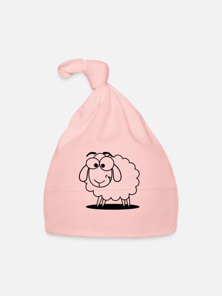 Sheep - © roil - Organic Baby Cap - pink - Front
