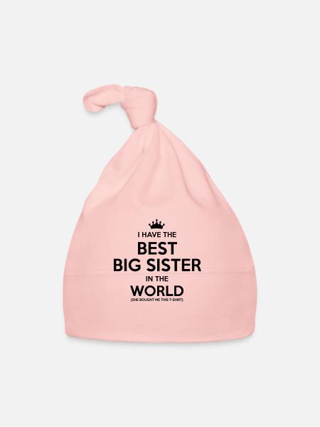 i have the best big sister in the world - Baby Bio-Mütze - Rosa - Vorne
