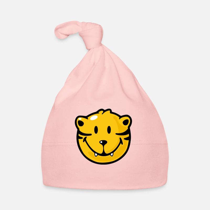 Smiley Tiger Organic Baby Cap