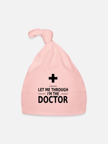 let me through i'm the doctor - Organic Baby Cap - pink - Front