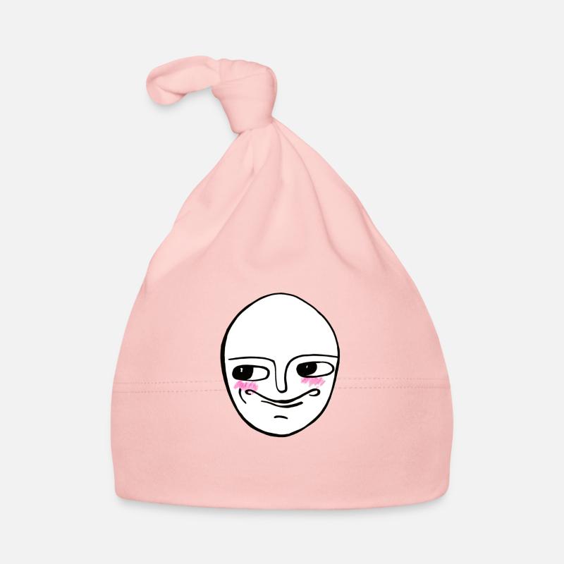 Stupide visage - Bonnet bio Bébé - rose