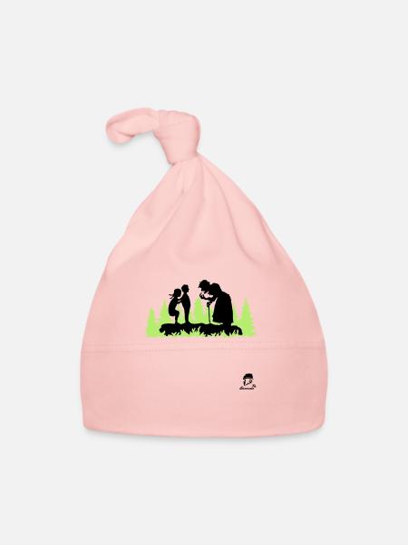 Hansel and Gretel in the Witch Forest - Organic Baby Cap - pink - Front