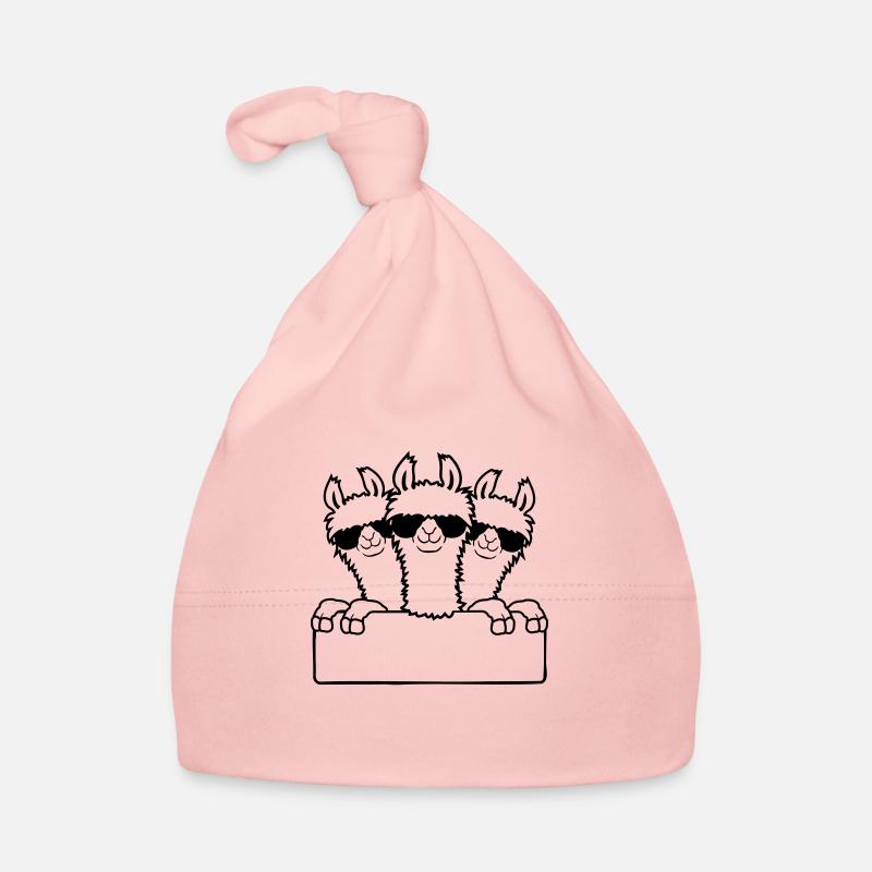 Team Lamas Freunde Schild Baby Bio-Mütze