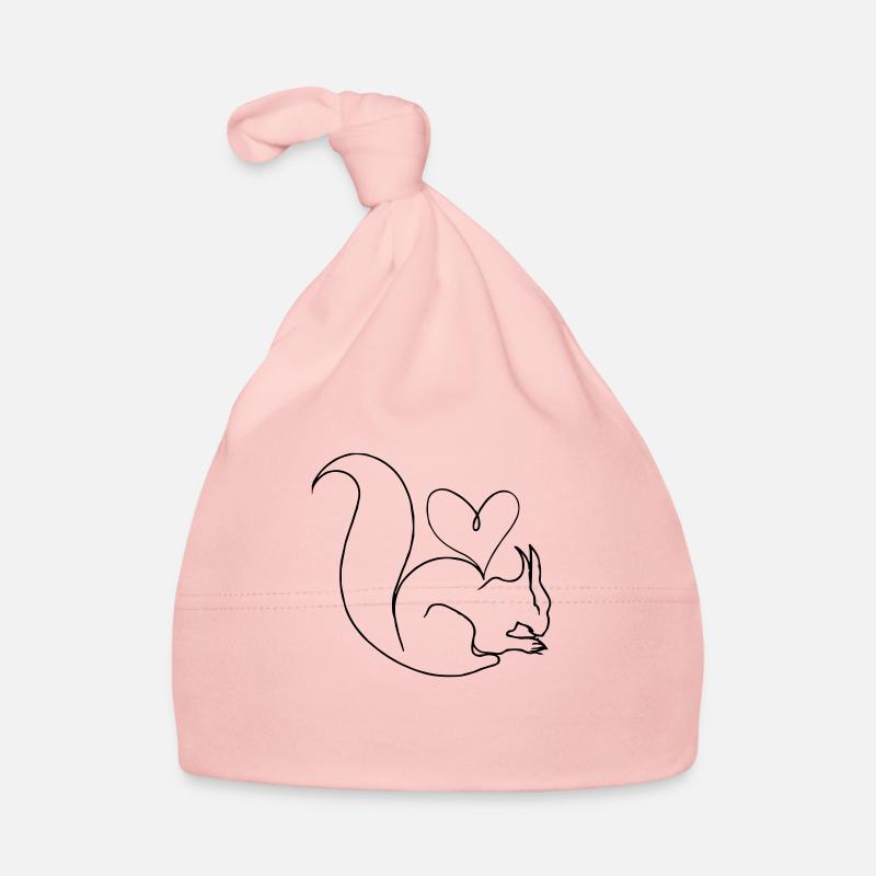 Eichhörnchen Herz Baby Bio-Mütze