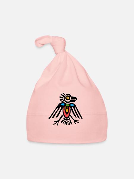 Maya Kultur, Lateinamerika - Baby Bio-Mütze - Rosa - Vorne