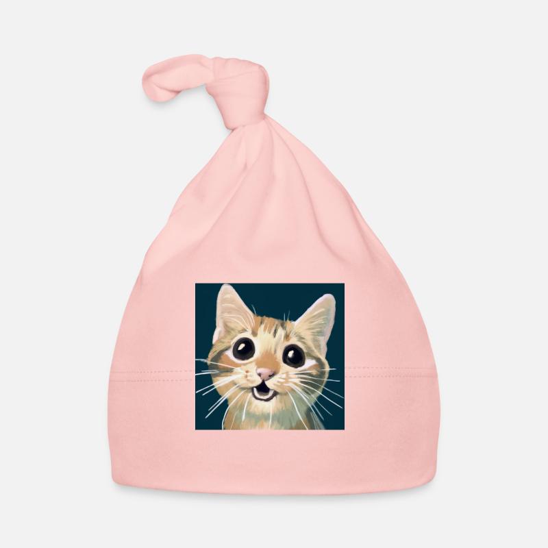 Cute cat Organic Baby Cap