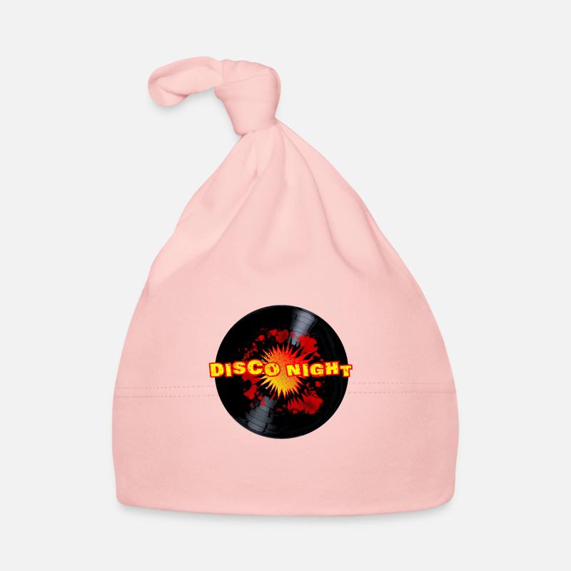 Disco Night explose Long Playing Record - Bonnet bio Bébé - rose