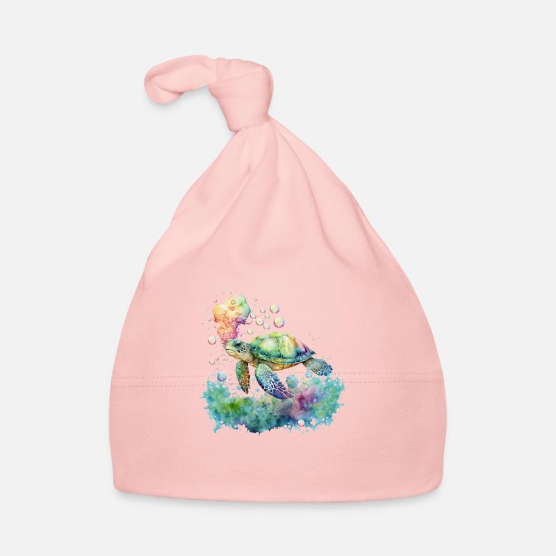 Colorful Turtle Baby Bio-Mütze