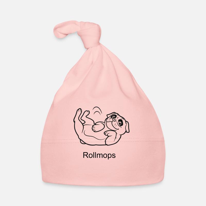 Rollmops | Roll-Mops (beschriftet) Baby Bio-Mütze