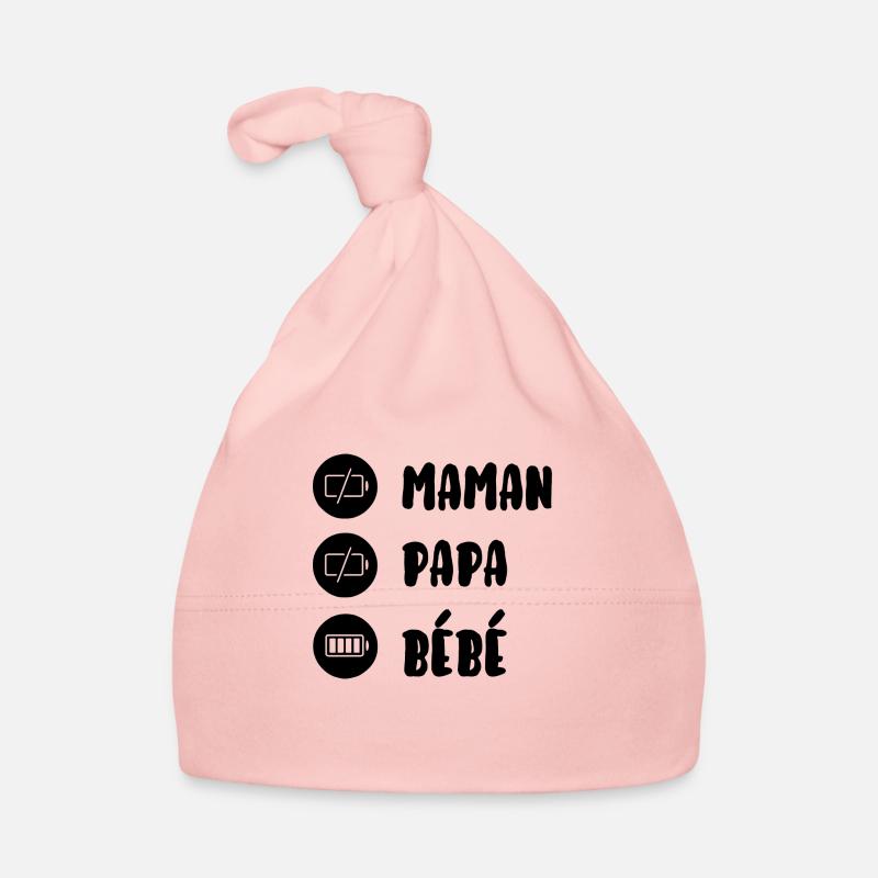 Maman papa bébé - Bonnet bio Bébé - rose