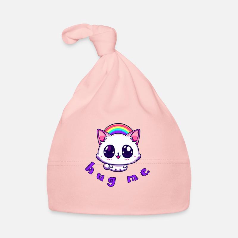 cat hug me Baby Bio-Mütze