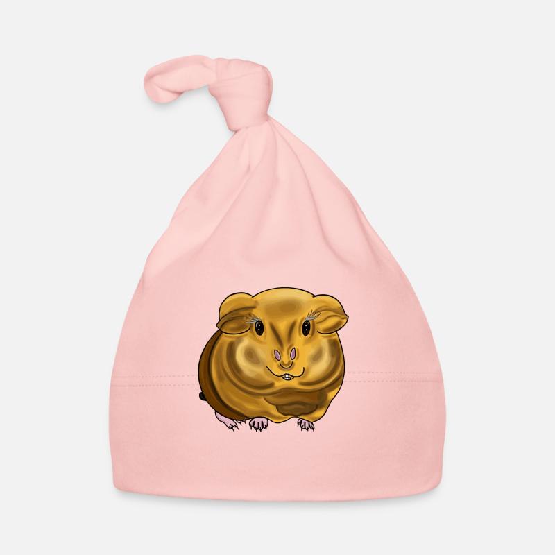 Le cochon d’Inde est mignon et petit. Bonnet bio Bébé