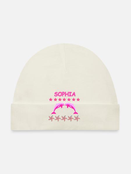 Sophia - Organic Baby Cap - pink - Front