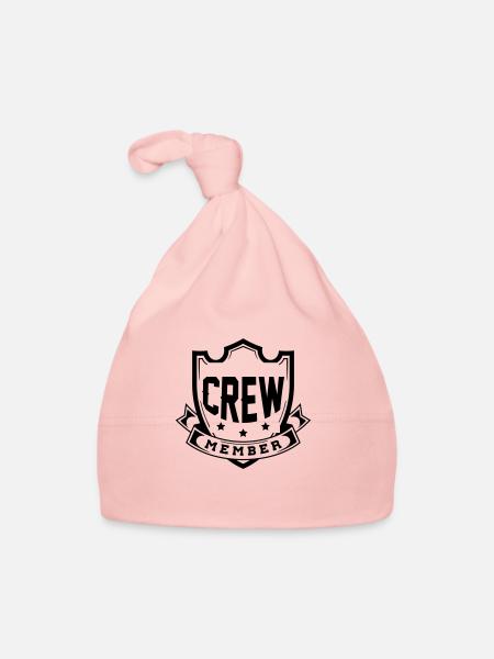 Crew Member - Organic Baby Cap - pink - Front