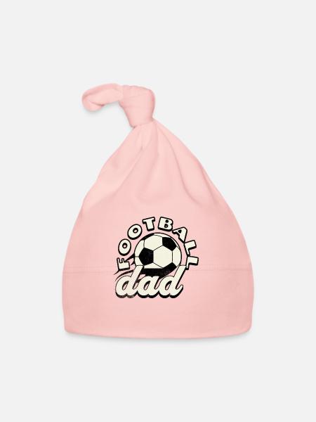 Football Dad: Der coolste Titel, den ein Vater haben kann - Baby Bio-Mütze - Rosa - Vorne