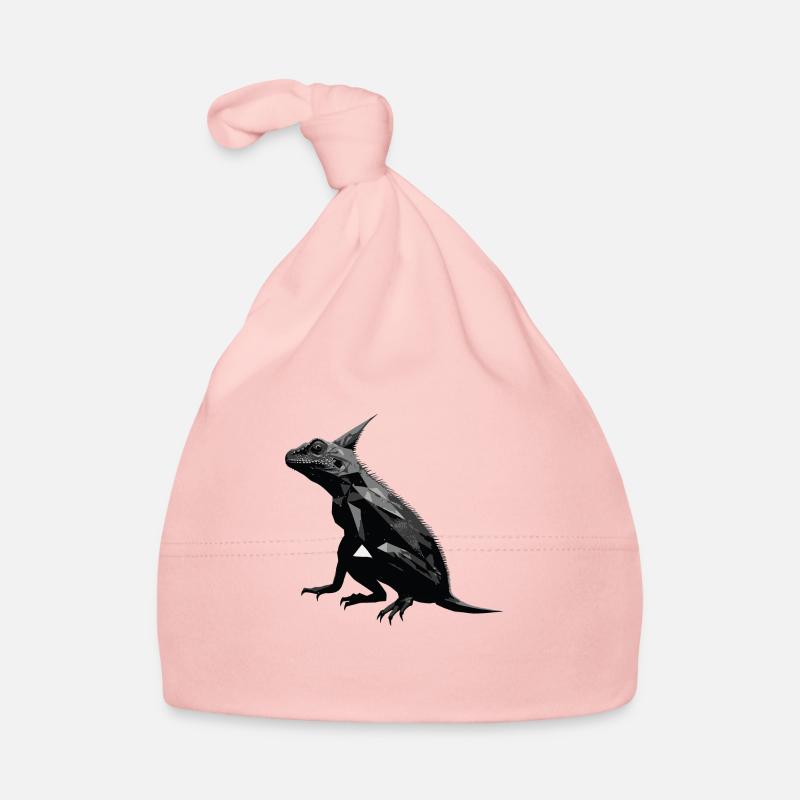 Modern Chameleon Silhouette Organic Baby Cap