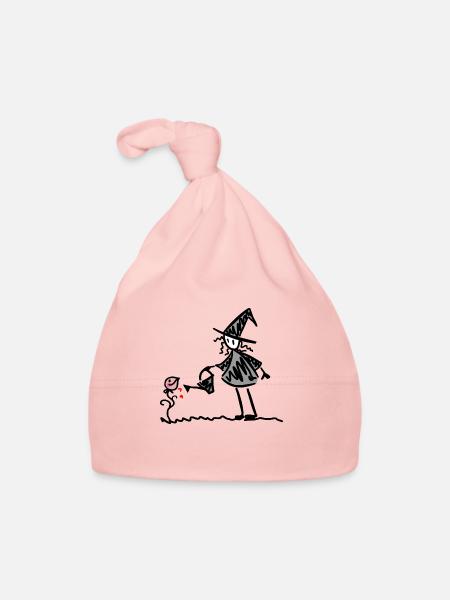 Witch Plant - Organic Baby Cap - pink - Front