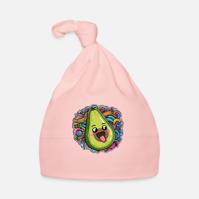 Joyeuses vagues ornées vertes et colorées d’avocat Bonnet bio Bébé
