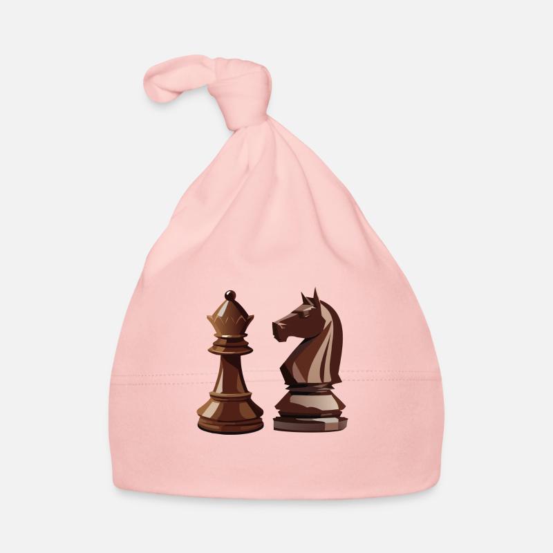 Des pièces d’échecs ! Bonnet bio Bébé