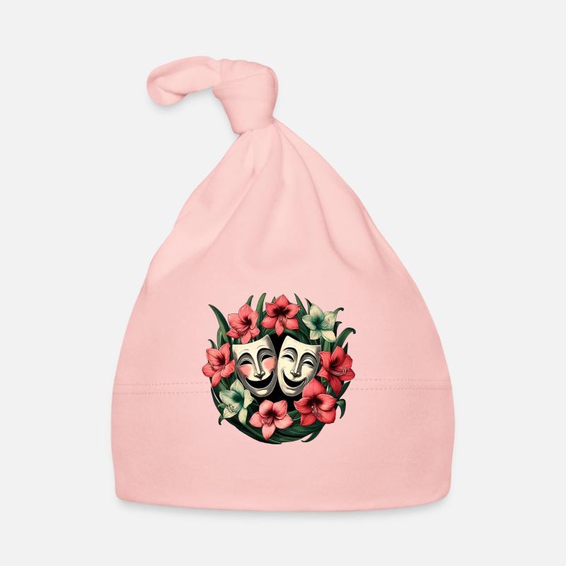 Melpomene and Thalia Comedy and Tragedy Organic Baby Cap