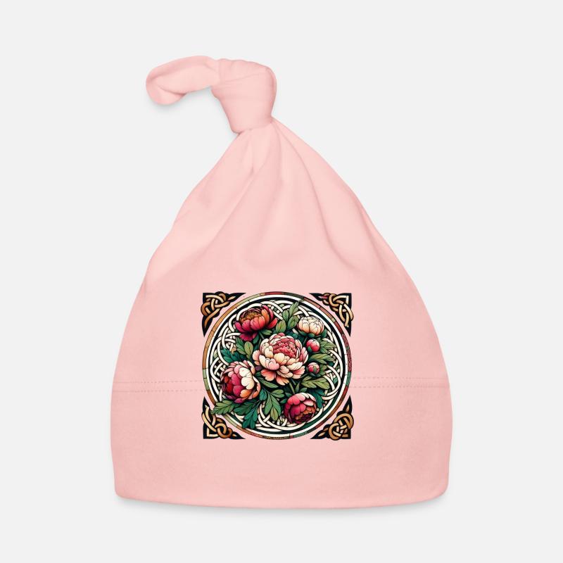 Pfingstrosen Baby Bio-Mütze