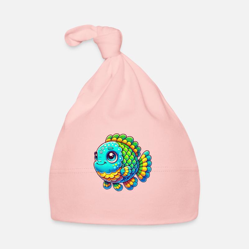 fish comic Organic Baby Cap