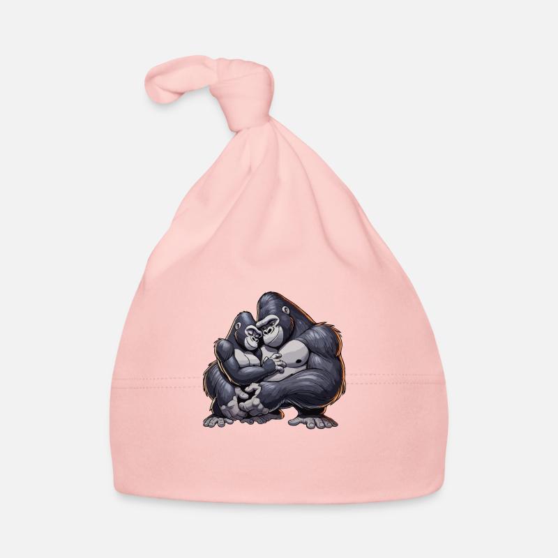 Gorilla-Paar 6 Baby Bio-Mütze