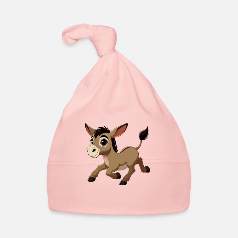 Esel braun Baby Bio-Mütze