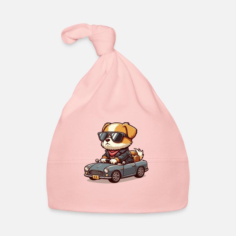 Gangsta-Hund in einem Oldtimer 🐶🚗🕶️ Baby Bio-Mütze
