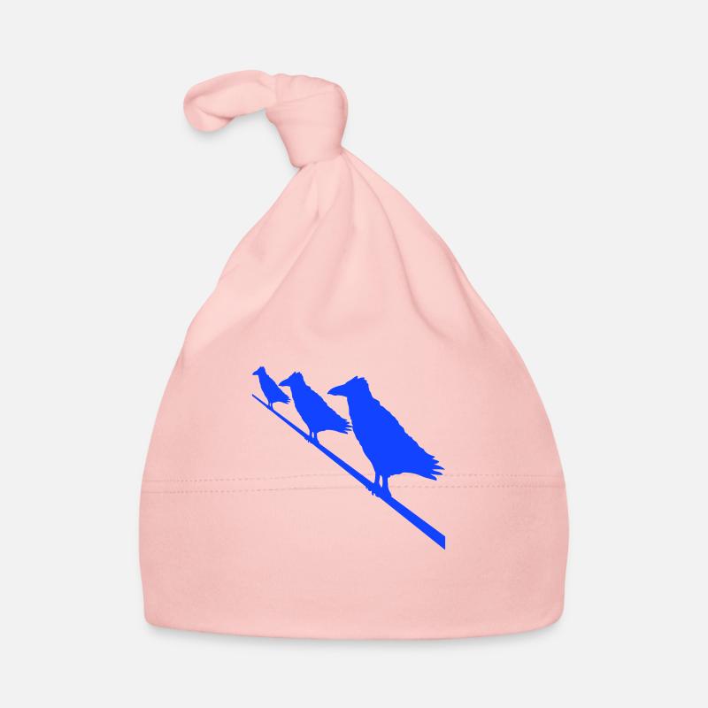 3 Ravens Sitting Cable Rope Three Friends Crew Team Organic Baby Cap