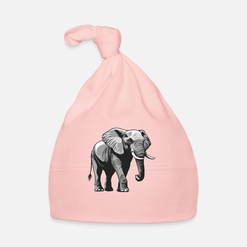 éléphant gris Bonnet bio Bébé