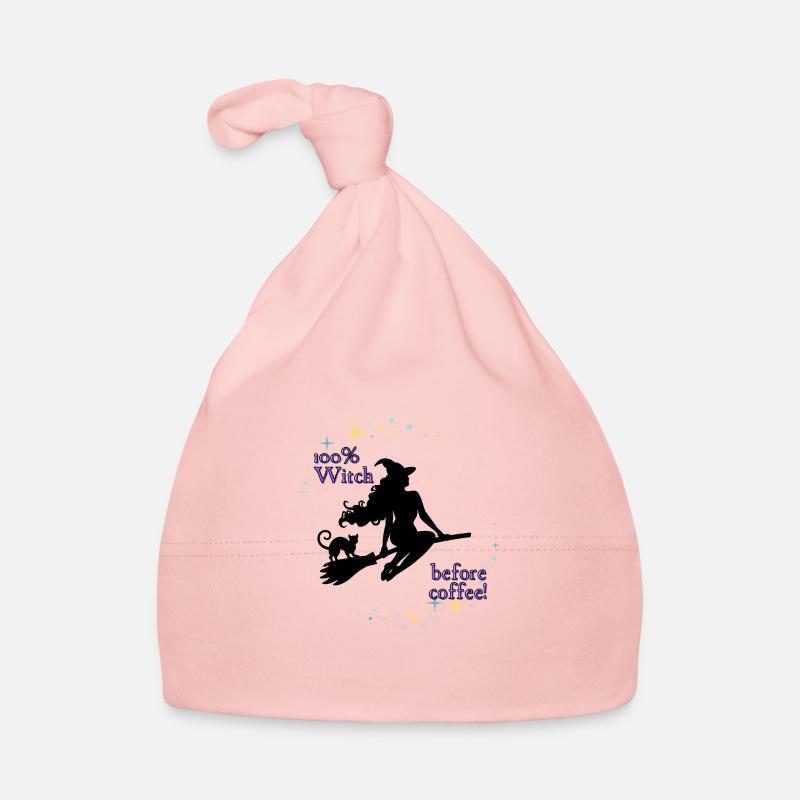 100% Witch before coffee Organic Baby Cap