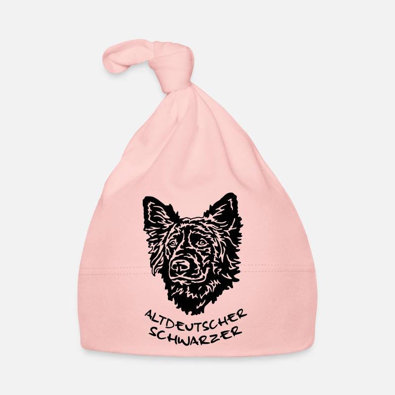 372 Altdeutscher Hütehund Schwarzer Baby Bio-Mütze