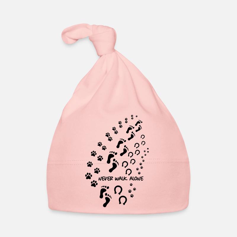 ne marche jamais seul 3 - Bonnet bio Bébé - rose