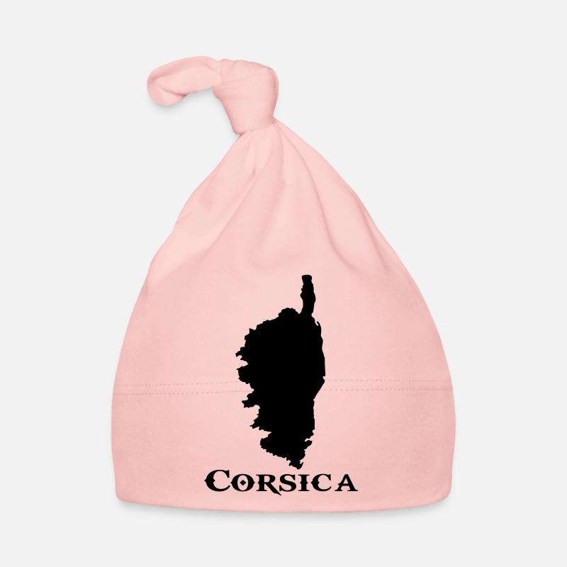 corsica île carte - Bonnet bio Bébé - rose