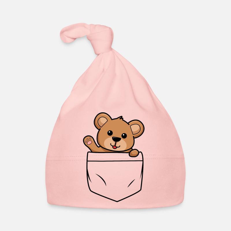 Bébé Ours Mignon dans sa poche. Cadeau Mignon Bonnet bio Bébé