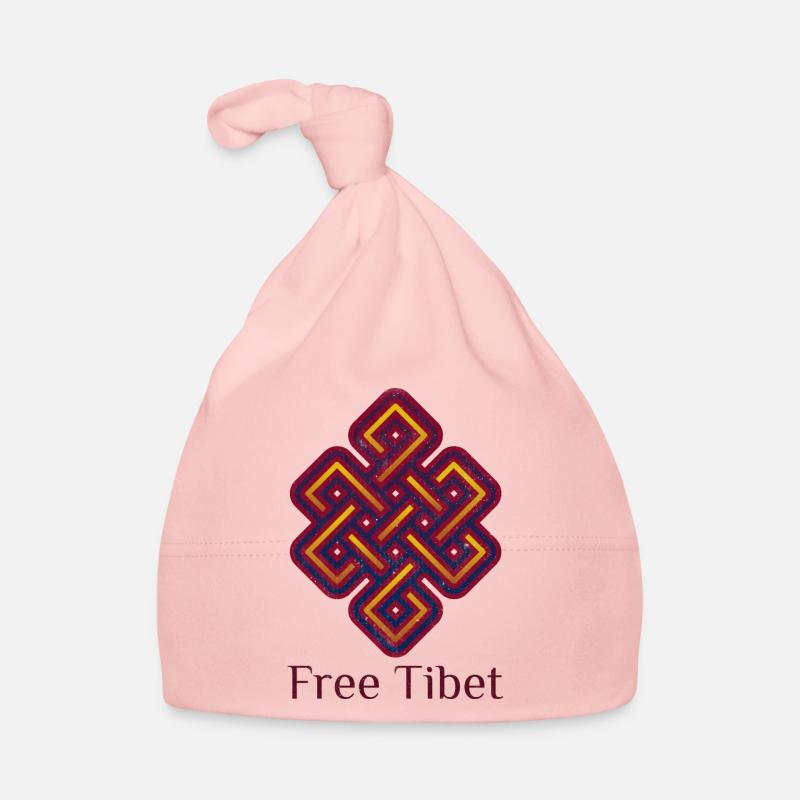 Tibet libre. Nœud sans fin bouddhiste tibétain Bonnet bio Bébé