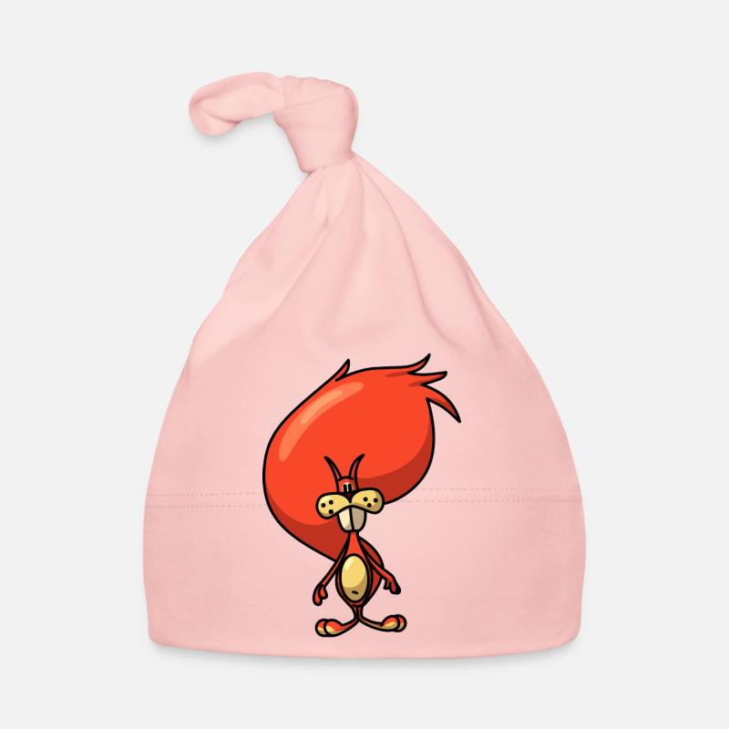 Comic Squirrel Organic Baby Cap
