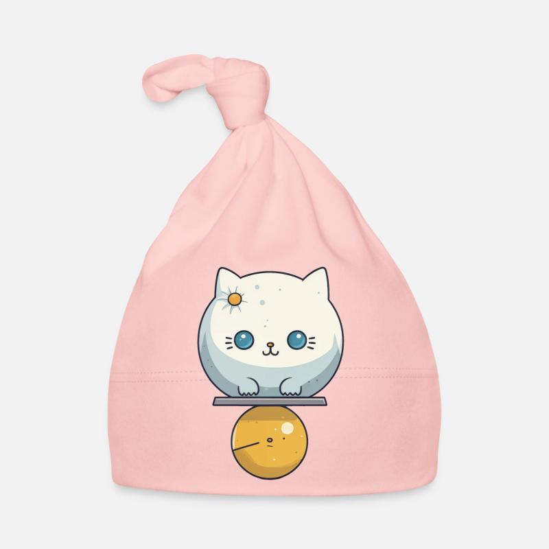 Illustration de chat mignon Bonnet bio Bébé