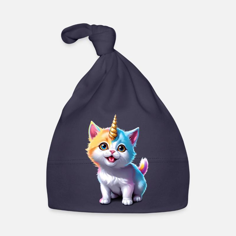 Chaton licorne Bonnet bio Bébé