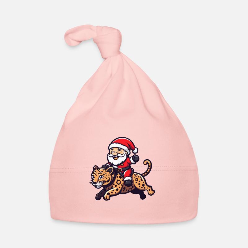 Père Noël léopard Bonnet bio Bébé