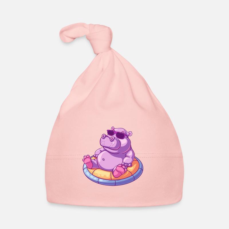Hippopotame Bande Dessinée Cool Bonnet bio Bébé