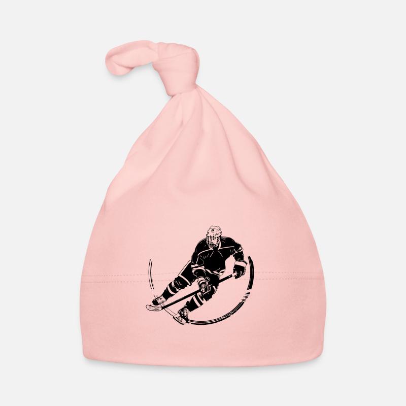 Joueurs de hockey - Bonnet bio Bébé - rose