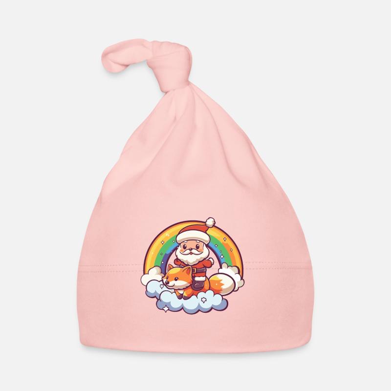 Fuchs Weihnachtsmann Regenbogen Baby Bio-Mütze