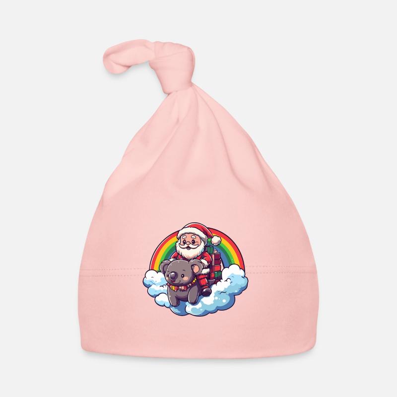 Koala Père Noël Arc-en-ciel Bonnet bio Bébé